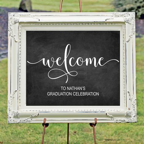 welcome sign for graduation party|More.